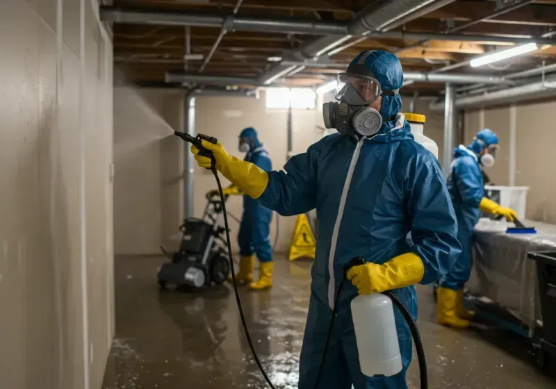 Basement Sanitization and Antimicrobial Treatment process in Redwood County, MN