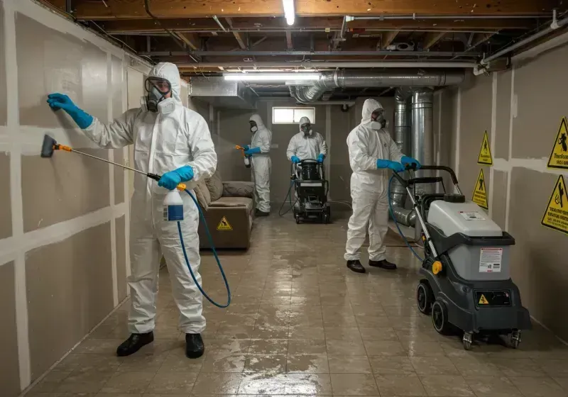 Basement Moisture Removal and Structural Drying process in Redwood County, MN